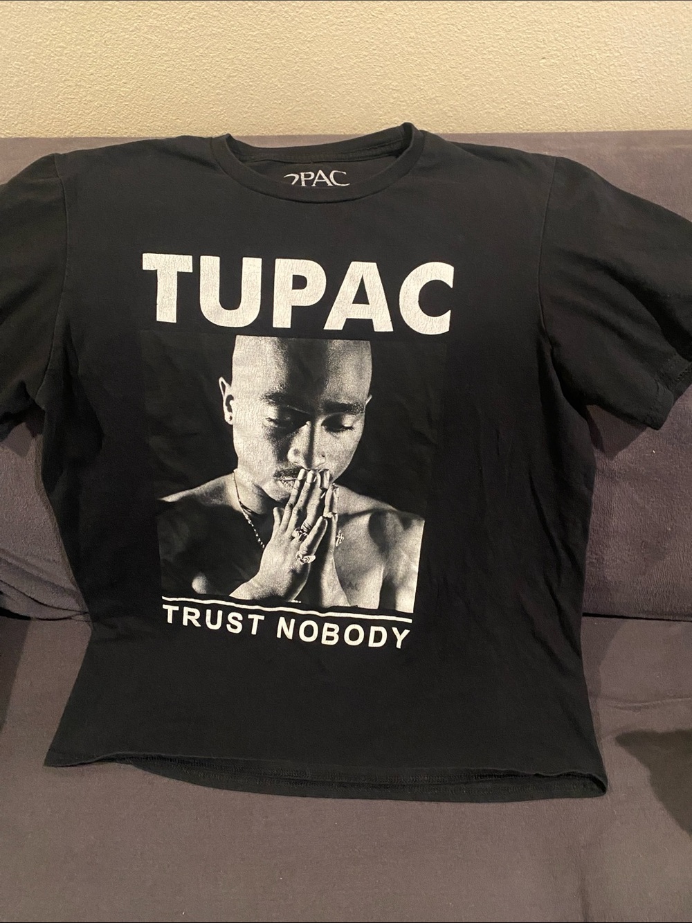 Tupac Black Graphic Tee - Trust Nobody